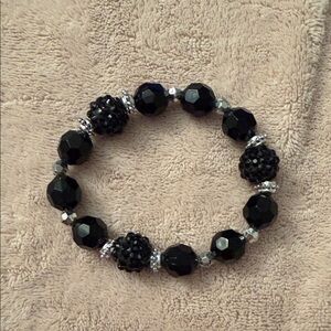 Black beaded bracelet
